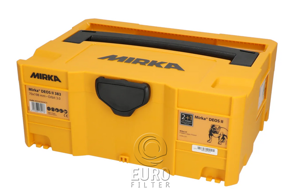 Електрична шліфувальна машинка MIRKA DEOS II 383cv 70х198мм орбіта 3мм в кейсі
