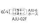 AJU-02M Фиттинг для шланга 6-6,5 мм папа G1/4" (с фиксатором шланга) ANEST IWATA