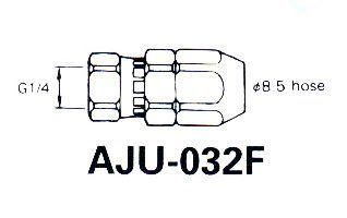 AJU-032F Фиттинг для шланга 8,5 мм G1/4" мама (с фиксатором шланга) ANEST IWATA