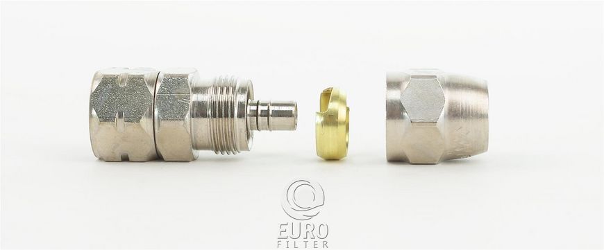 P-HC-4543 Фиттинг для ЛКМ шланга 6 мм G3/8" мама (с фиксатором шланга) DeVILBISS